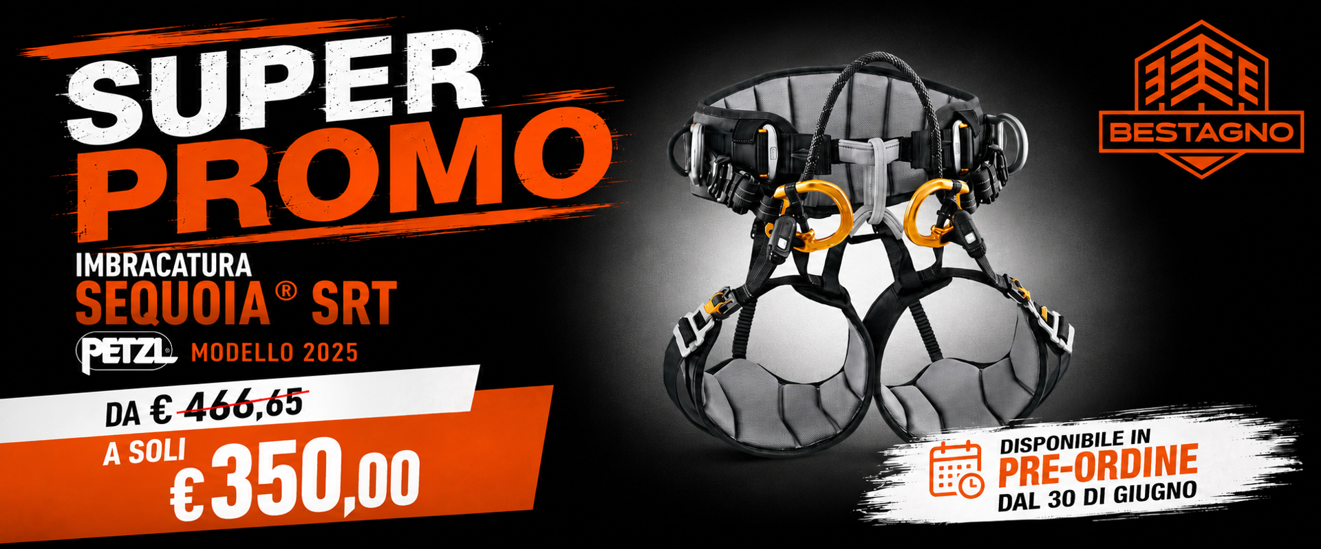 Preordina l'Imbracatura Sequoia SRT Petzl in Super Promo!